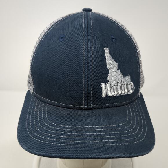 Idaho Native Snapback Trucker Hat Blue One Size Adjustable Arcadian Outfitters - Picture 2 of 9
